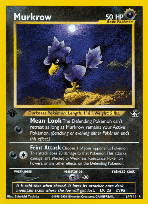 Murkrow Pokémon TCG card art