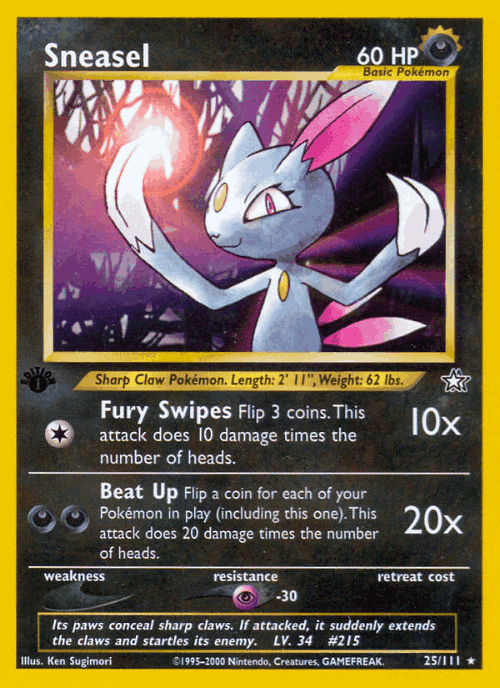 Sneasel 25, Neo Genesis