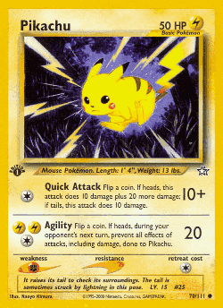 Pikachu 70, Neo Genesis