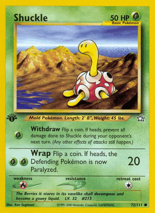 Shuckle 72, Neo Genesis