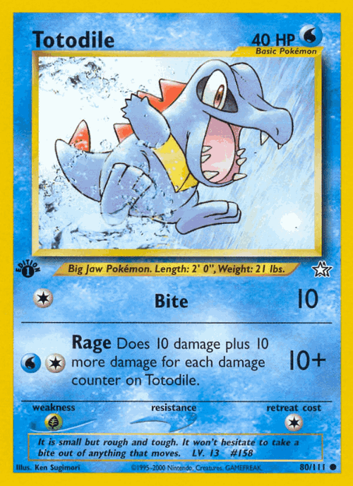 Totodile 80, Neo Genesis