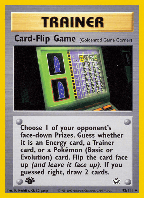 Card-Flip Game #92 from Neo Genesis - Uncommon - Illustrated by K. Hoshiba, CR CG gangs