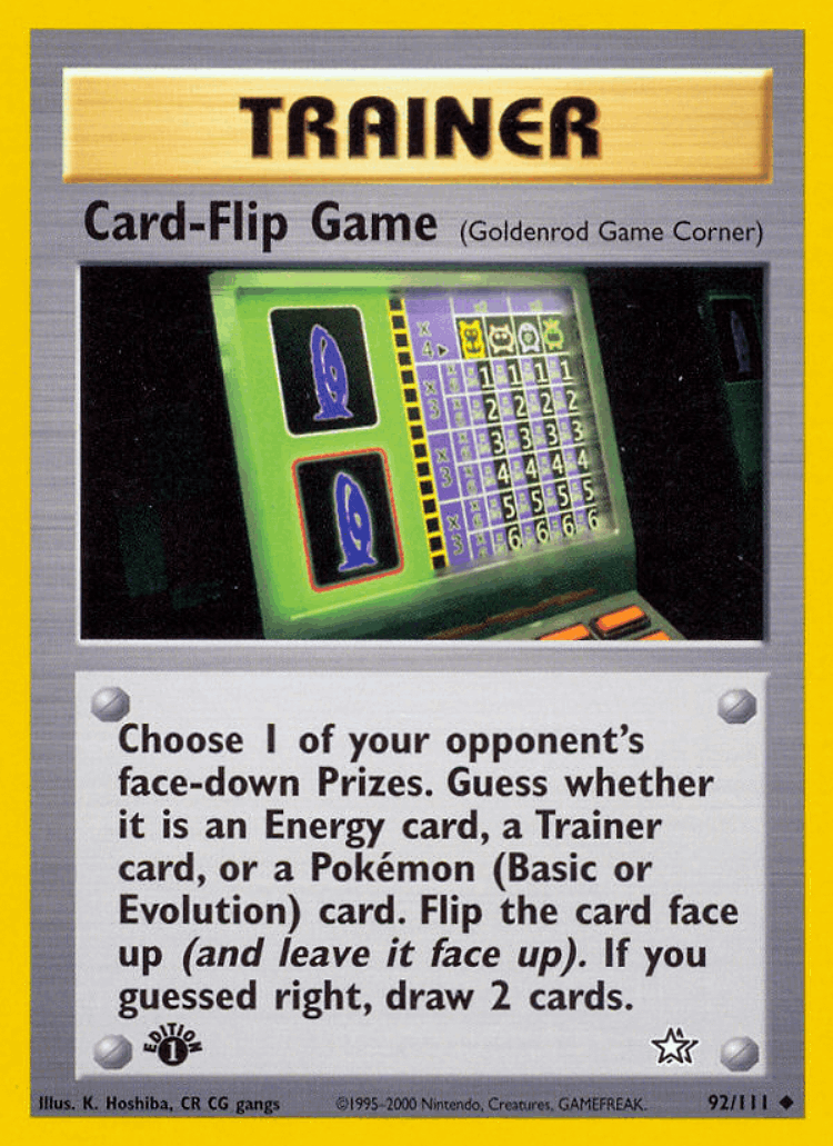 Card-Flip Game #92 from Neo Genesis - Uncommon - Illustrated by K. Hoshiba, CR CG gangs