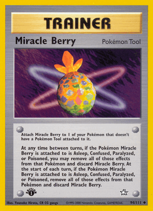 Miracle Berry #94 from Neo Genesis - Uncommon - Illustrated by Yousuke Hirata, CR CG gangs