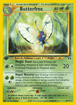 Butterfree Pokémon TCG card art