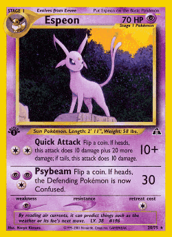 Espeon Pokémon TCG card art