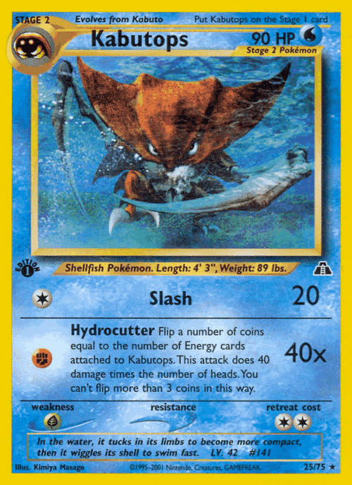 Kabutops 25, Neo Discovery