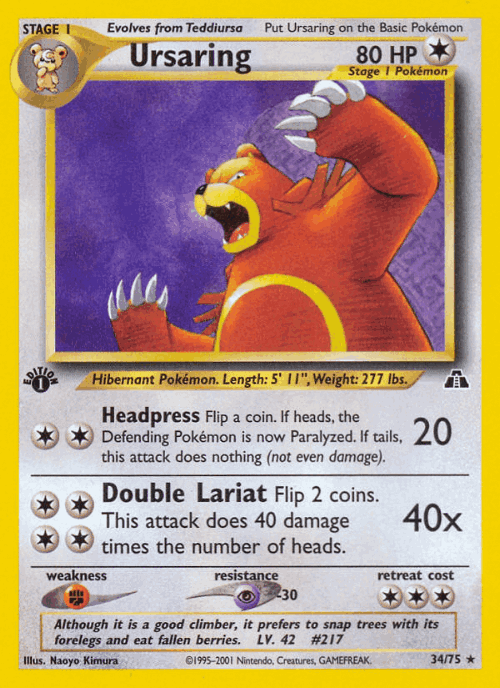 Ursaring 34, Neo Discovery