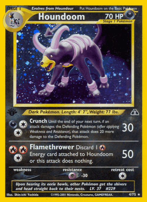 Houndoom #4 from Neo Discovery - Rare Holo - Illustrated by Shin-ichi Yoshida