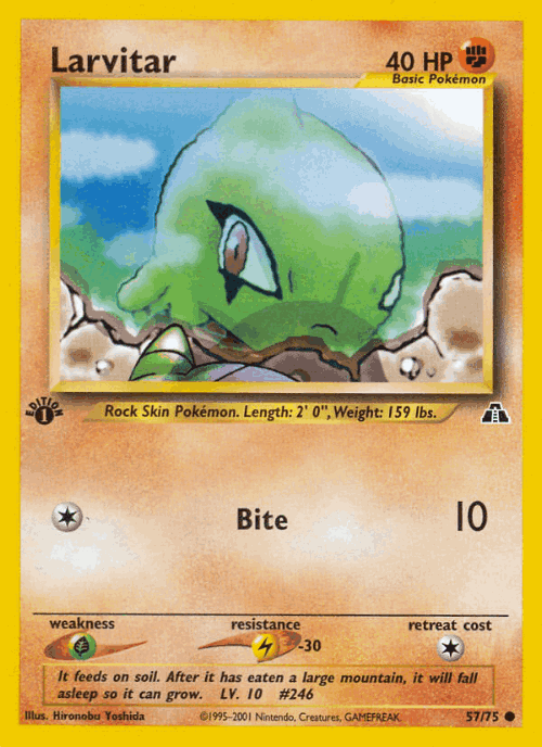 Larvitar 57, Neo Discovery