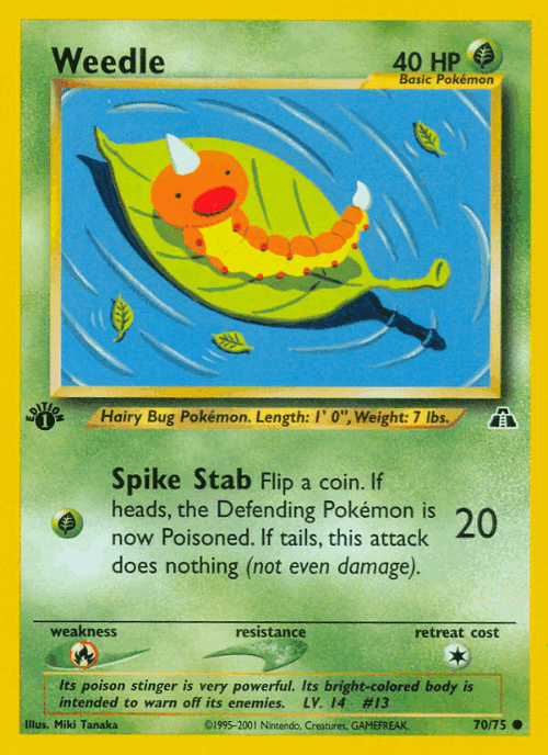 Weedle 70, Neo Discovery