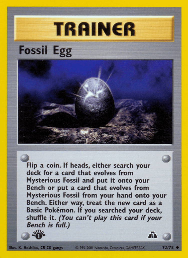 Fossil Egg #72 from Neo Discovery - Uncommon - Illustrated by K. Hoshiba, CR CG gangs
