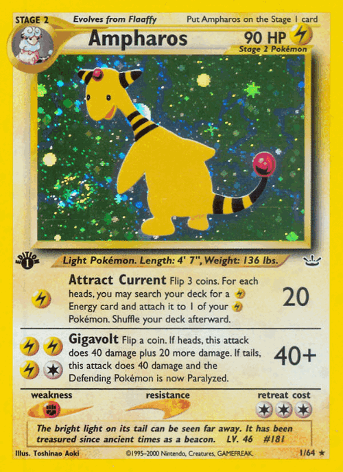 Ampharos Pokémon TCG card art