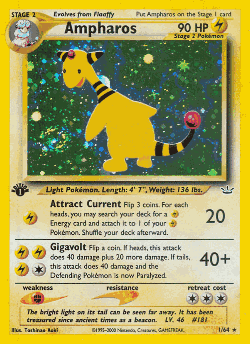Ampharos Pokémon TCG card art