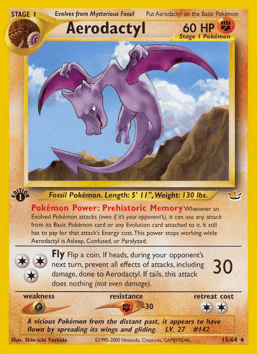 Aerodactyl Pokémon TCG card art