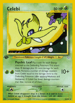 Celebi Pokémon TCG card art