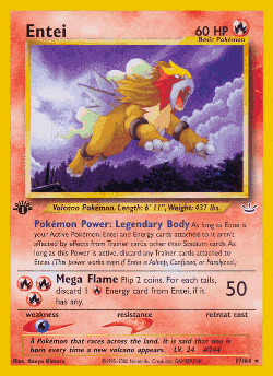 Entei Pokémon TCG card art