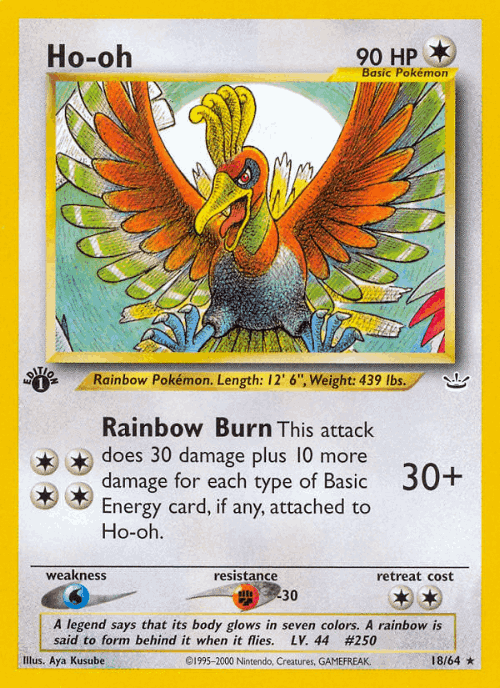 Ho-oh Pokémon TCG card art