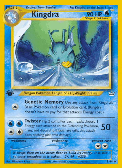 Kingdra Pokémon TCG card art
