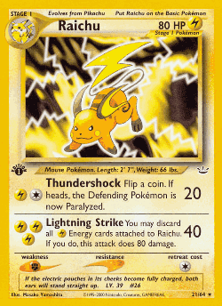 Raichu Pokémon TCG card art