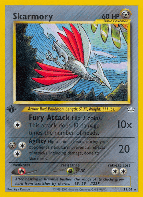 Skarmory #23 from Neo Revelation - Rare - Illustrated by Aya Kusube