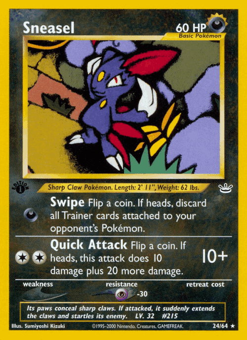 Sneasel Pokémon TCG card art