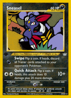 Sneasel Pokémon TCG card art