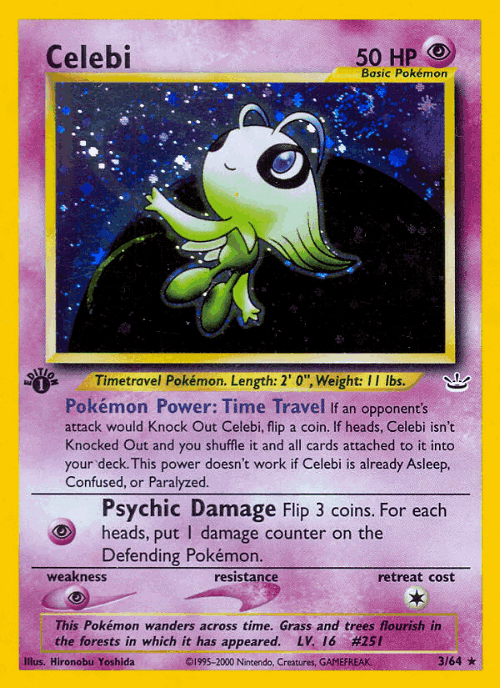 Celebi Pokémon TCG card art