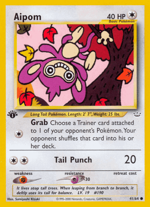 Aipom #41 from Neo Revelation - Common - Illustrated by Sumiyoshi Kizuki