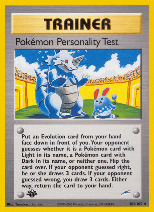 Pokémon Personality Test 102, Neo Destiny