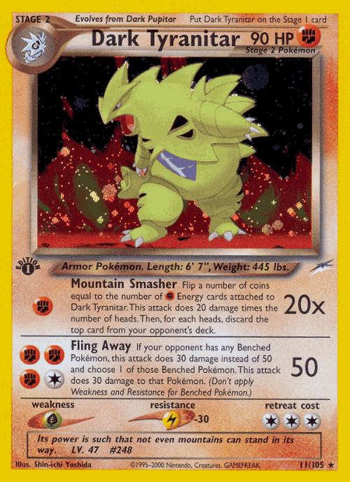 Dark Tyranitar Pokémon TCG card art