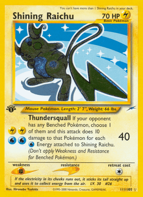 Shining Raichu 111, Neo Destiny