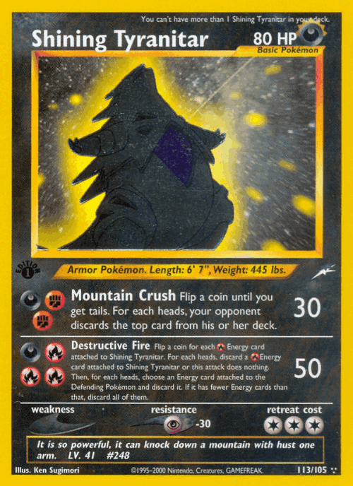 Shining Tyranitar 113, Neo Destiny