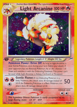 Light Arcanine Pokémon TCG card art