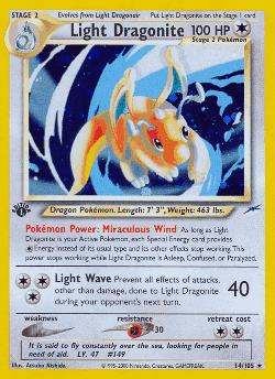 Light Dragonite Pokémon TCG card art