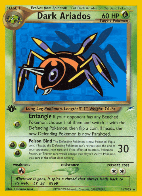 Dark Ariados Pokémon TCG card art