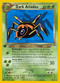 Dark Ariados Pokémon TCG card art