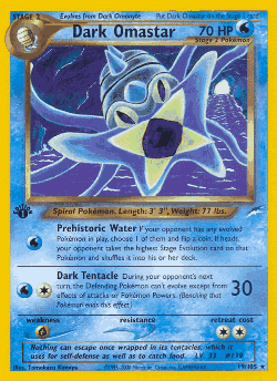 Dark Omastar Pokémon TCG card art