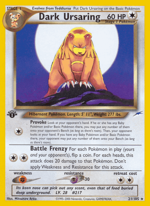 Dark Ursaring Pokémon TCG card art