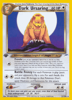 Dark Ursaring Pokémon TCG card art