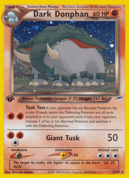 Dark Donphan Pokémon TCG card art