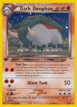Dark Donphan Pokémon TCG card art