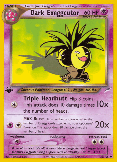 Dark Exeggutor 33, Neo Destiny