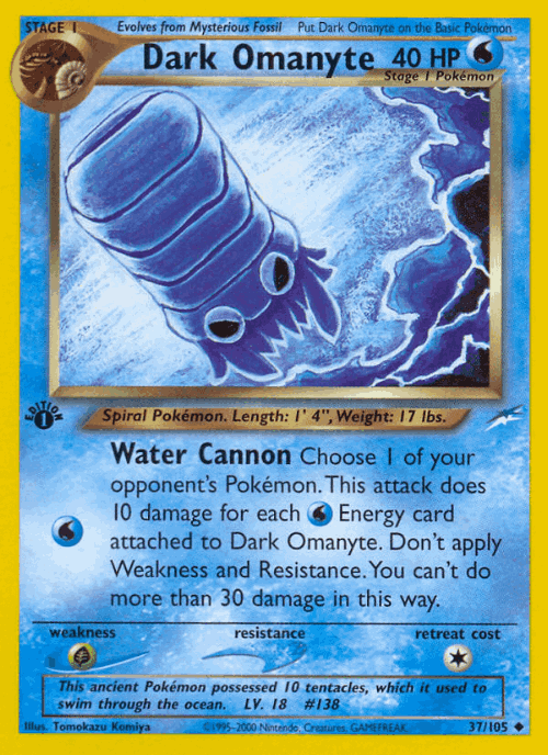 Dark Omanyte 37, Neo Destiny