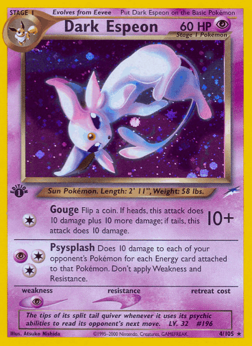 Dark Espeon Pokémon TCG card art