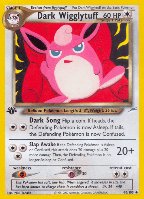 Dark Wigglytuff 40, Neo Destiny