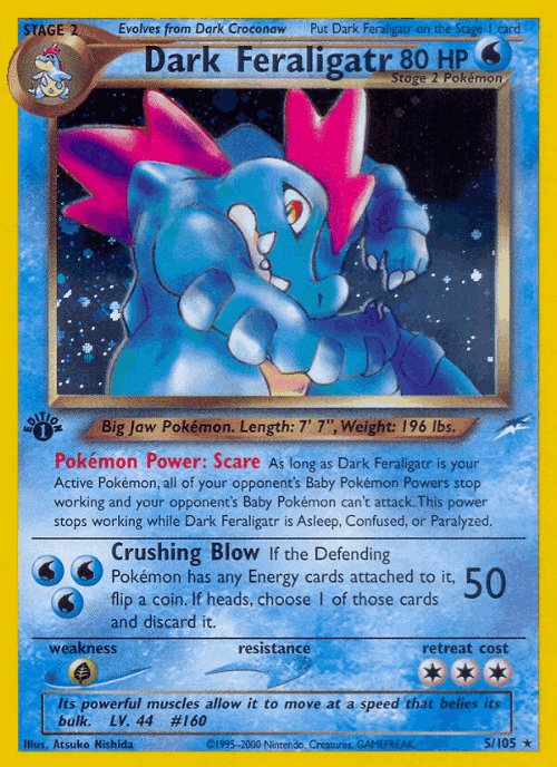 Dark Feraligatr Pokémon TCG card art