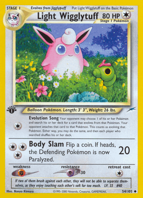 Light Wigglytuff 54, Neo Destiny