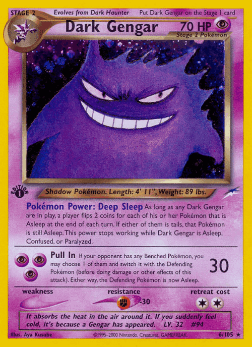 Dark Gengar Pokémon TCG card art