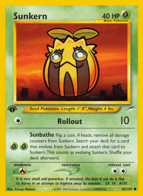 Sunkern 83, Neo Destiny